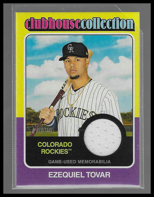 2024 Topps Heritage #CCR-ET Ezequiel Tovar Clubhouse Collection Relic Card