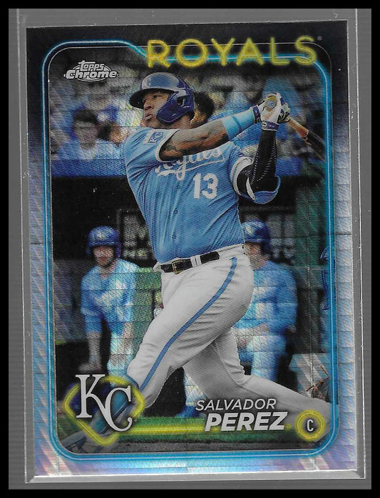 2024 Topps Chrome #117 Salvador Perez Rainbow Prism