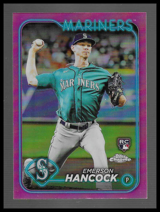 2024 Topps Chrome #245 Emerson Hancock Pink Refractor