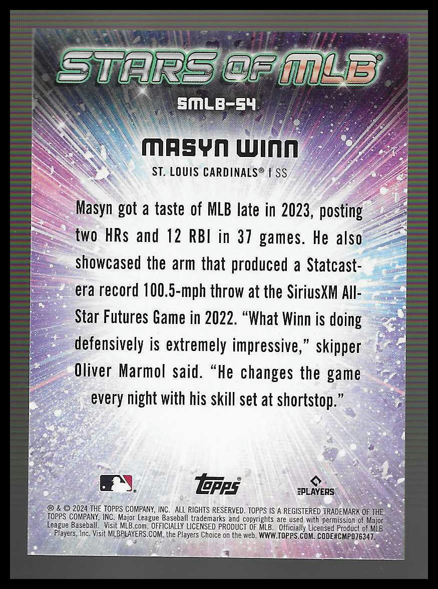 2024 Topps #SMLB-54 Masyn Winn Stars of MLB