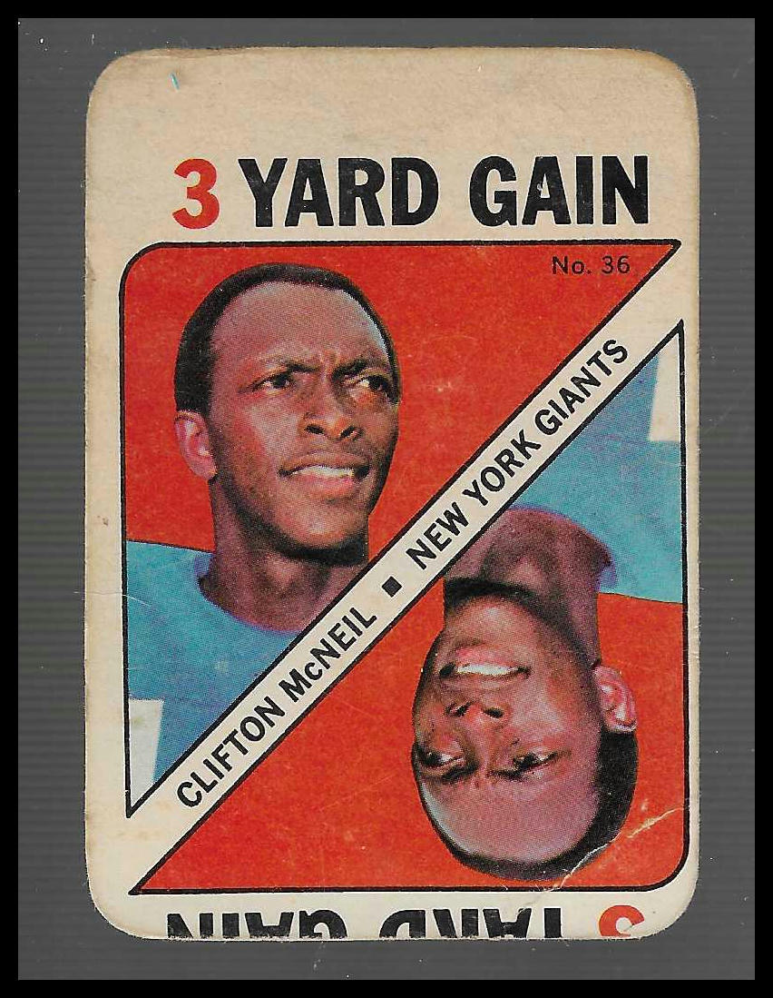 1971 Topps***RARE MISCUT*** #36 Clifton McNeil Game Inserts