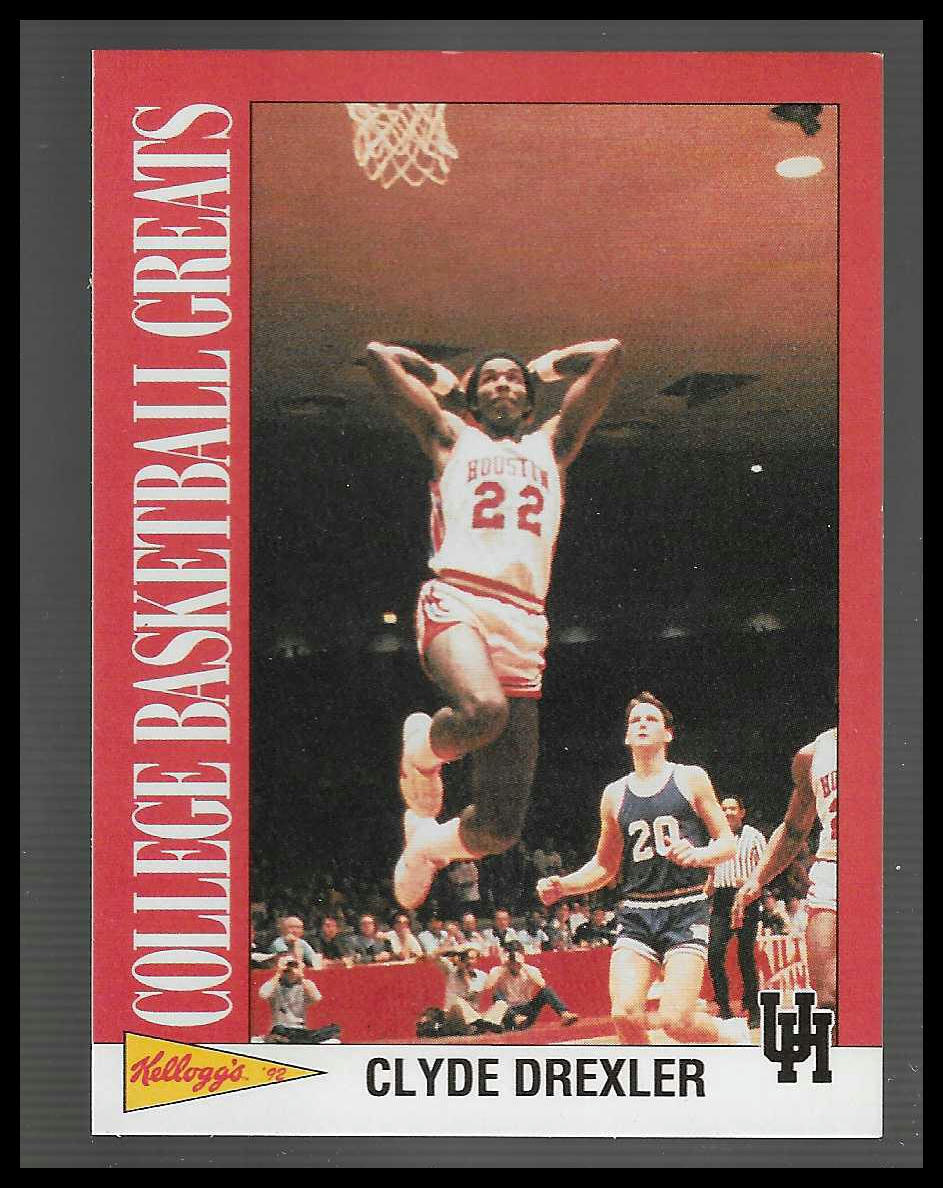 1992 Kellogg's Raisin Bran College Basketball Greats #2 Clyde Drexler