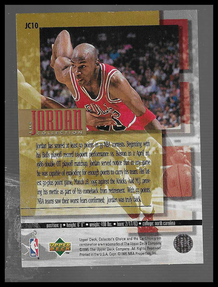 1995-96 Upper Deck The Jordan Collection Gold #JC10 50-Point Scoring Games