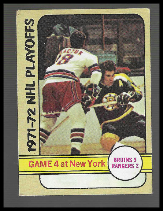 1972-73 Topps #5 1971-72 NHL Playoffs Game 4