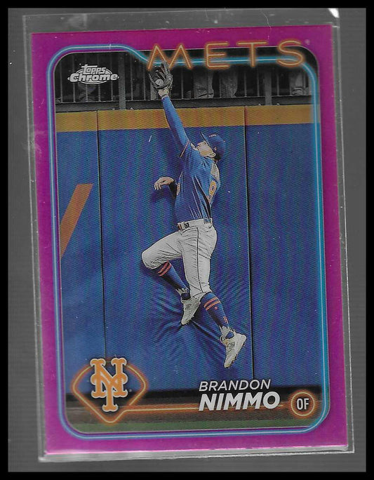 2024 Topps Chrome #233 Brandon Nimmo Pink Refractor