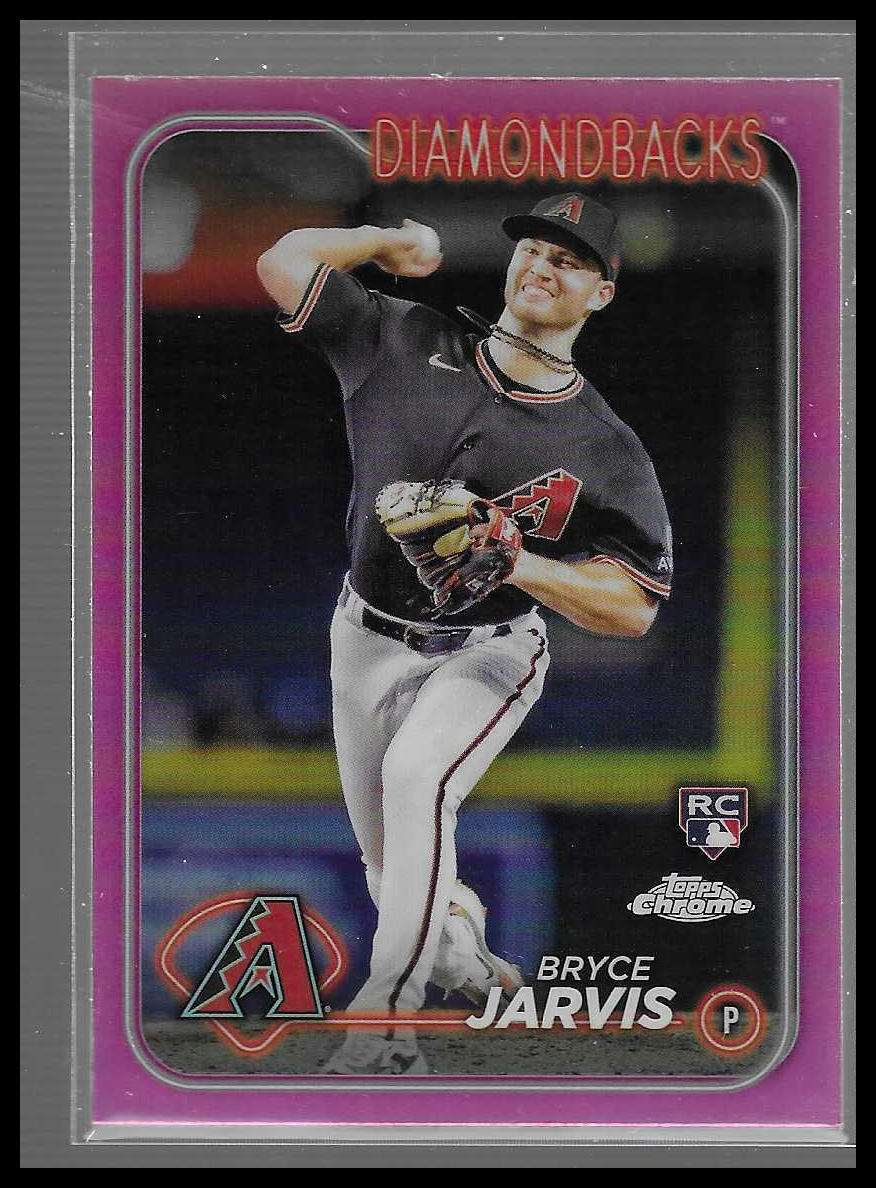 2024 Topps Chrome #363 Bryce Jarvis Pink Refractor Rookie Card