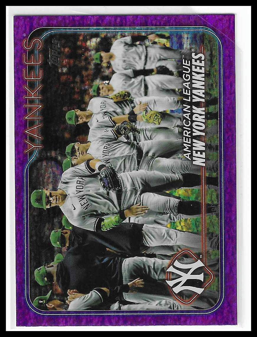 2024 Topps Series One #301 New York Yankees Purple Holo Foil 795/799