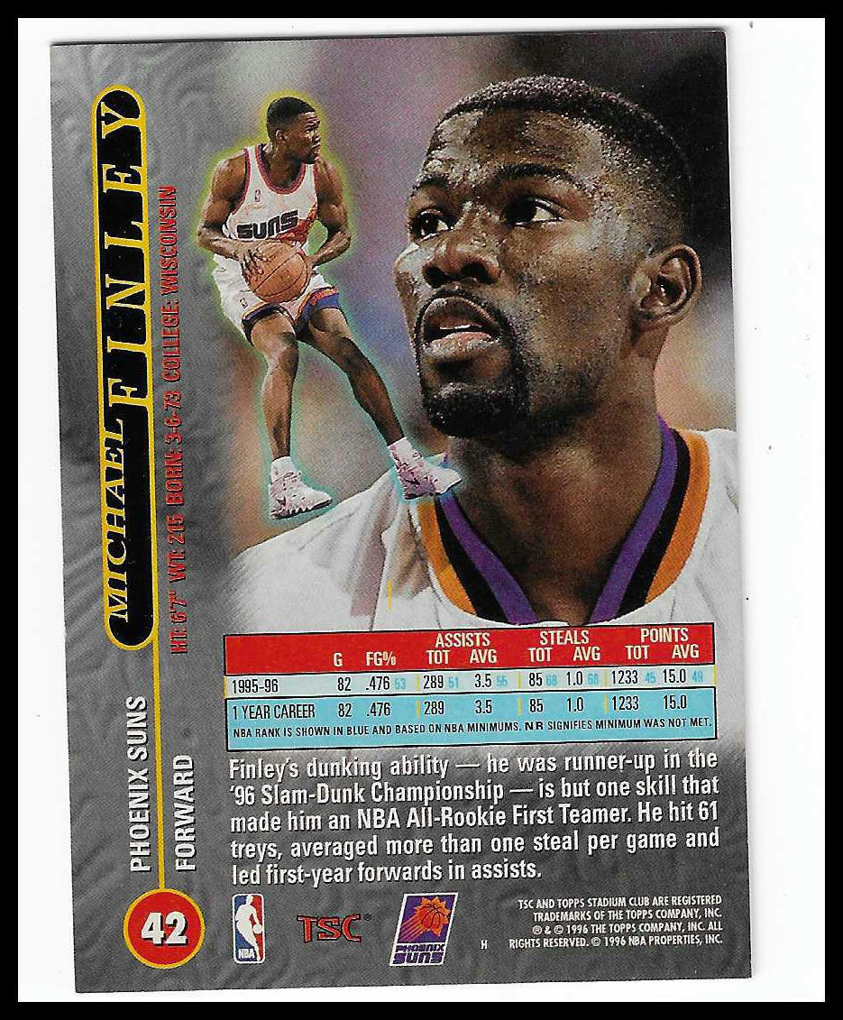 1996-97 Stadium Club #42 Michael Finley