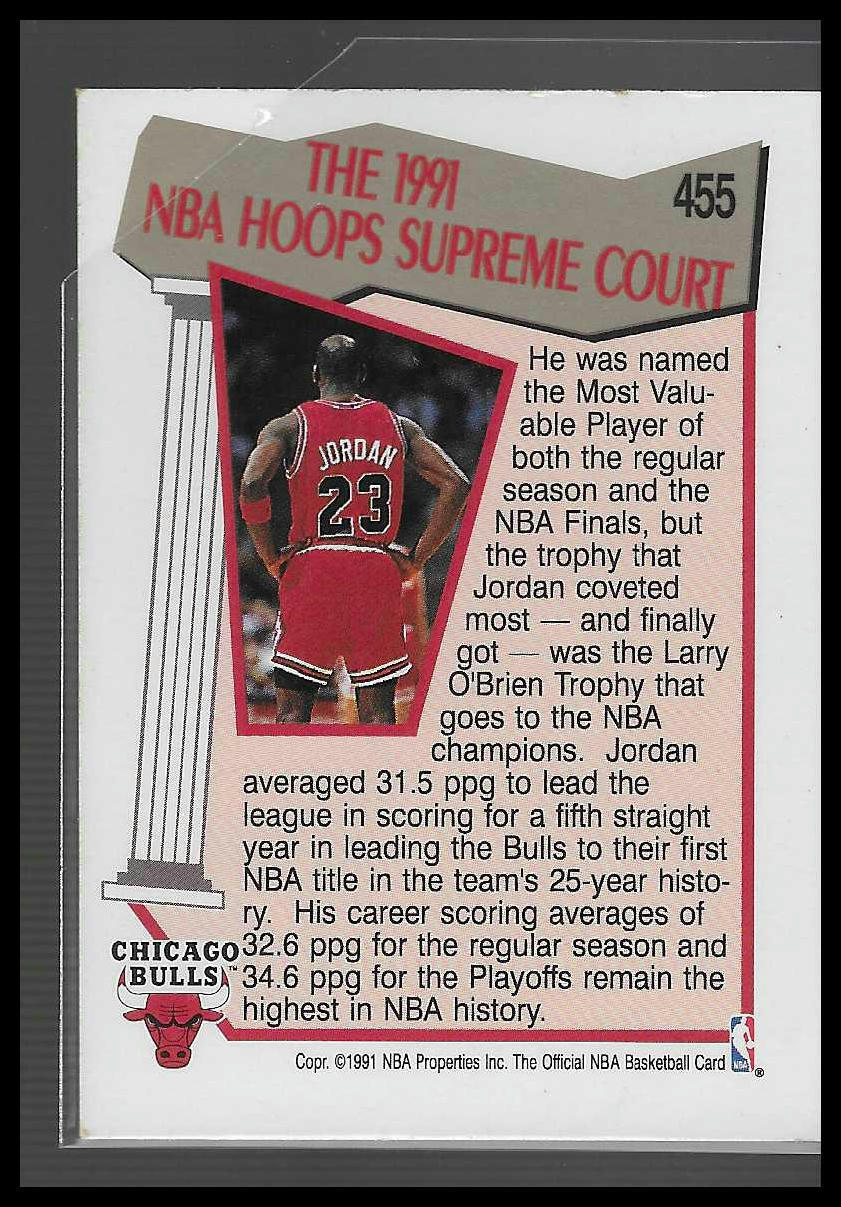 1991-92 Hoops #455 Michael Jordan