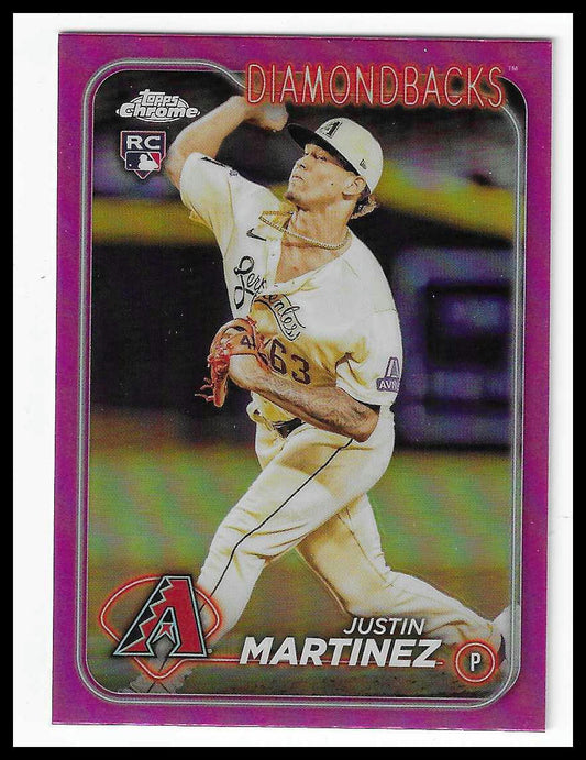 2024 Topps Chrome #159 Justin Martinez Pink Refractor