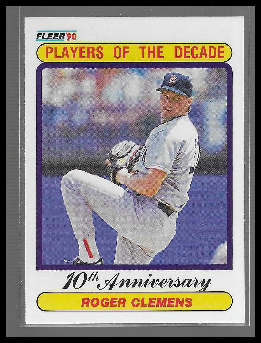 1990 Fleer #627b Roger Clemens