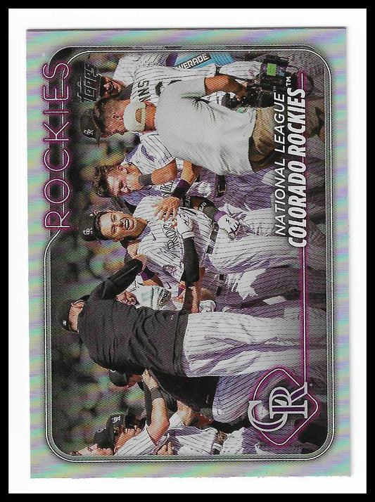 2024 Topps - Blue Holofoil #526 Colorado Rockies Blue Holofoil SN: 991/999