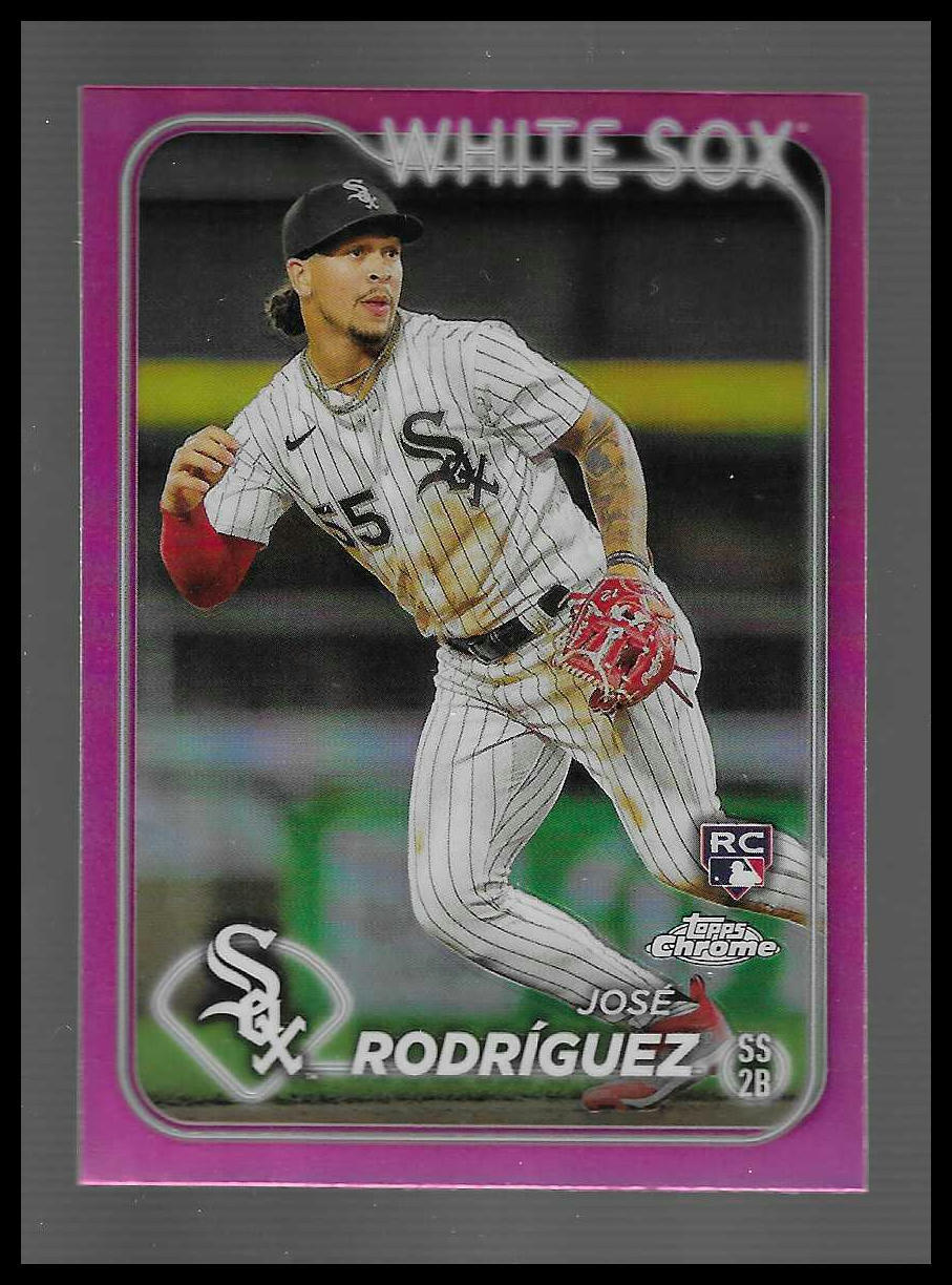 2024 Topps Chrome #86 José Rodríguez Pink Refractor RC