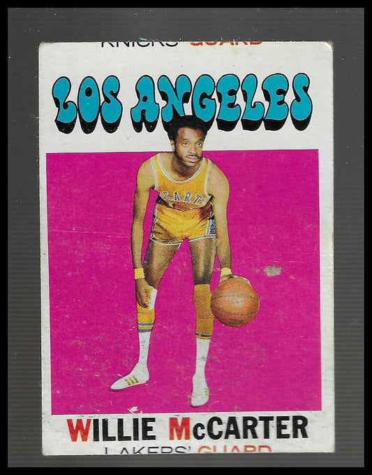 1971-72 Topps #101 Willie McCarter !!!MISCUT CARD!!!