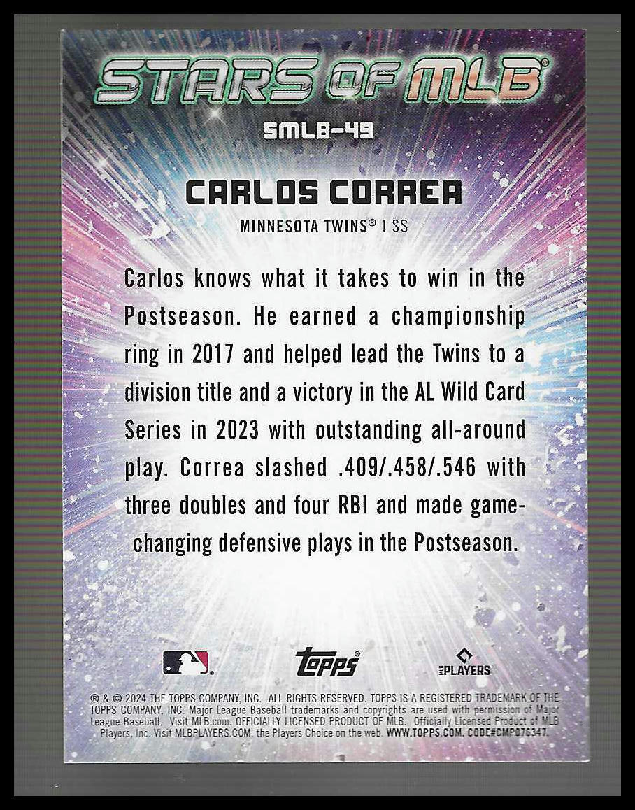 2024 Topps #SMLB-49 Carlos Correa Stars of MLB