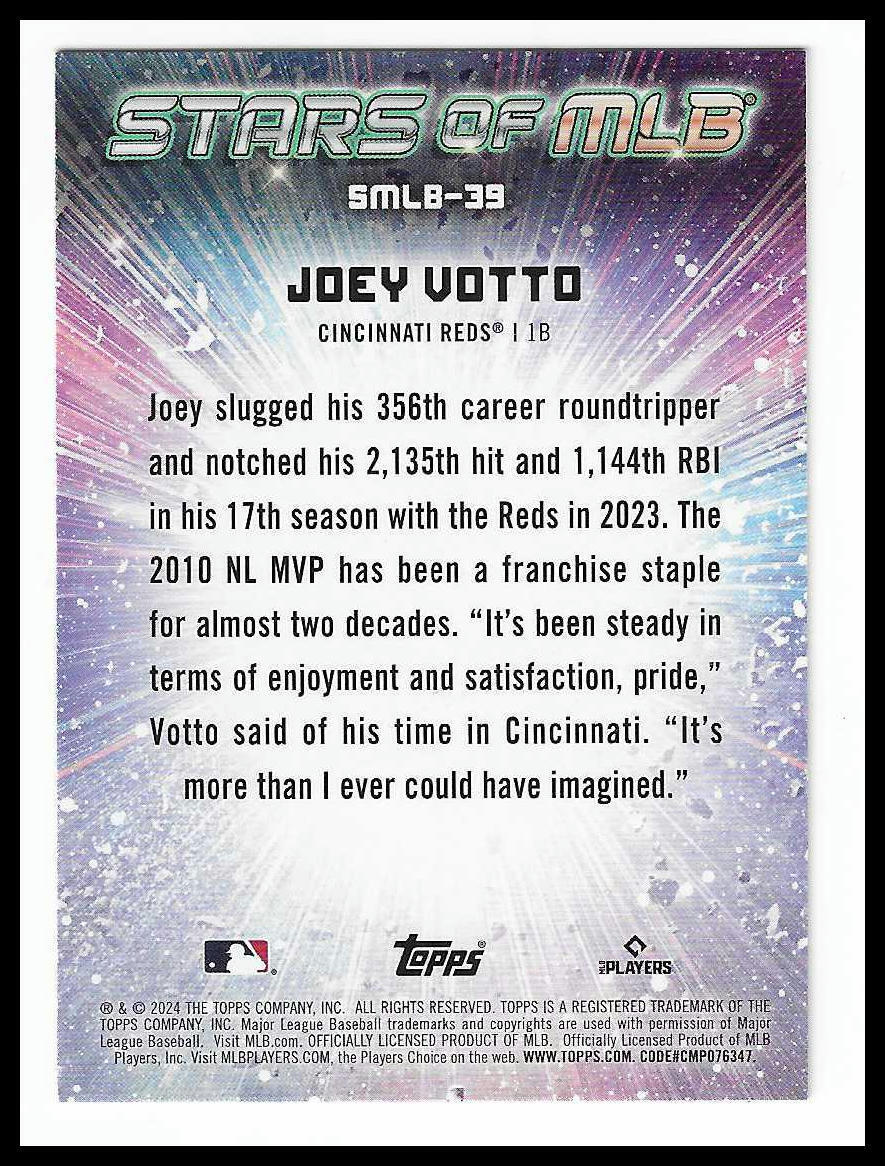 2024 Topps - Stars of MLB #SMLB-39 Joey Votto Stars of MLB