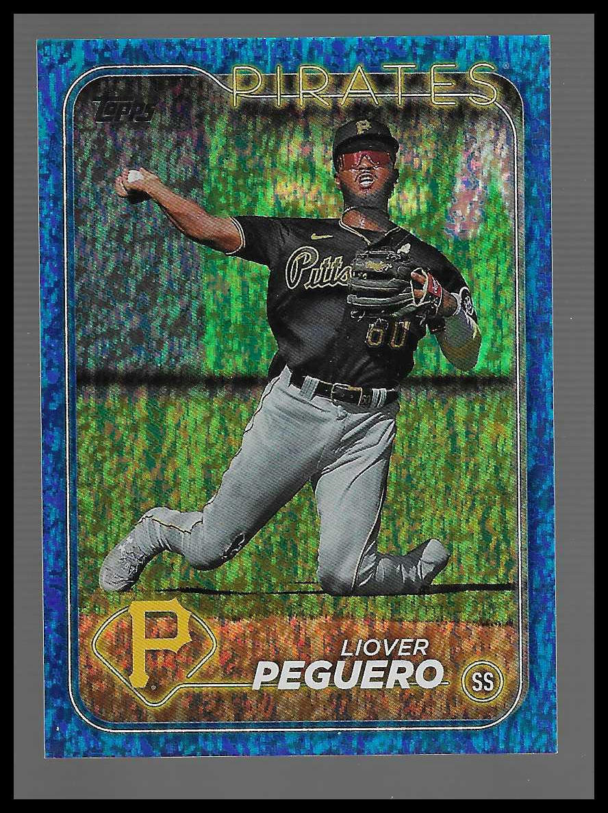 2024 Topps Series Two #542 Liover Peguero Blue HoloFoil SN 138/999