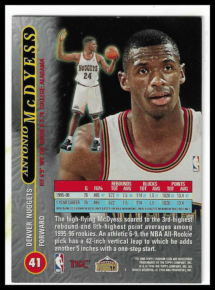 1996-97 Stadium Club #41 Antonio McDyess