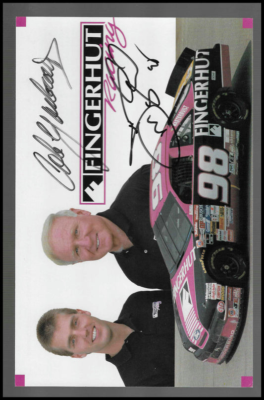 1994 Autographed 5.5x9 Hard Card by Cale Yarborough/Jeremy Mayfield