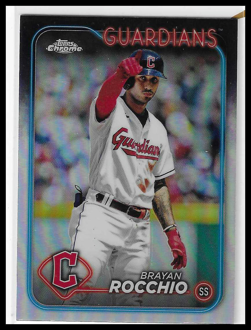 2024 Topps Chrome #473 Brayan Rocchio Rainbow Foil