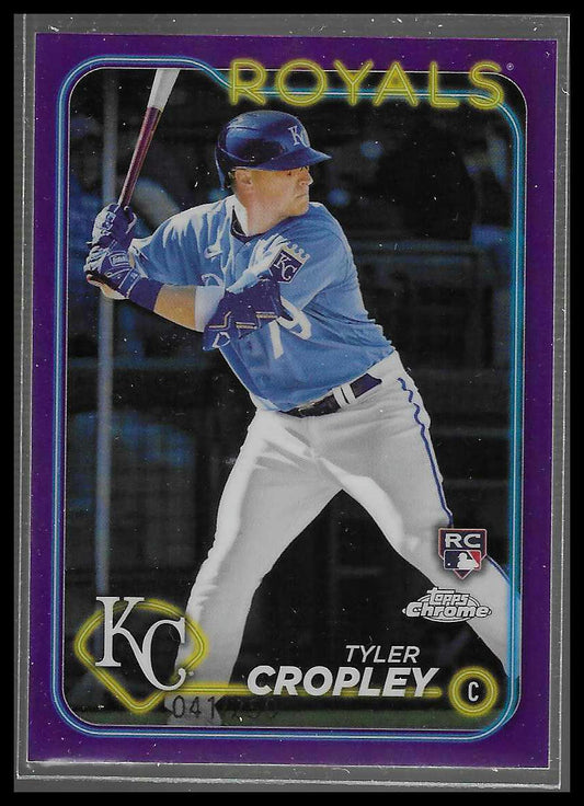 2024 Topps Chrome #148 Tyler Cropley Purple Refractor SN: 041/250 RC