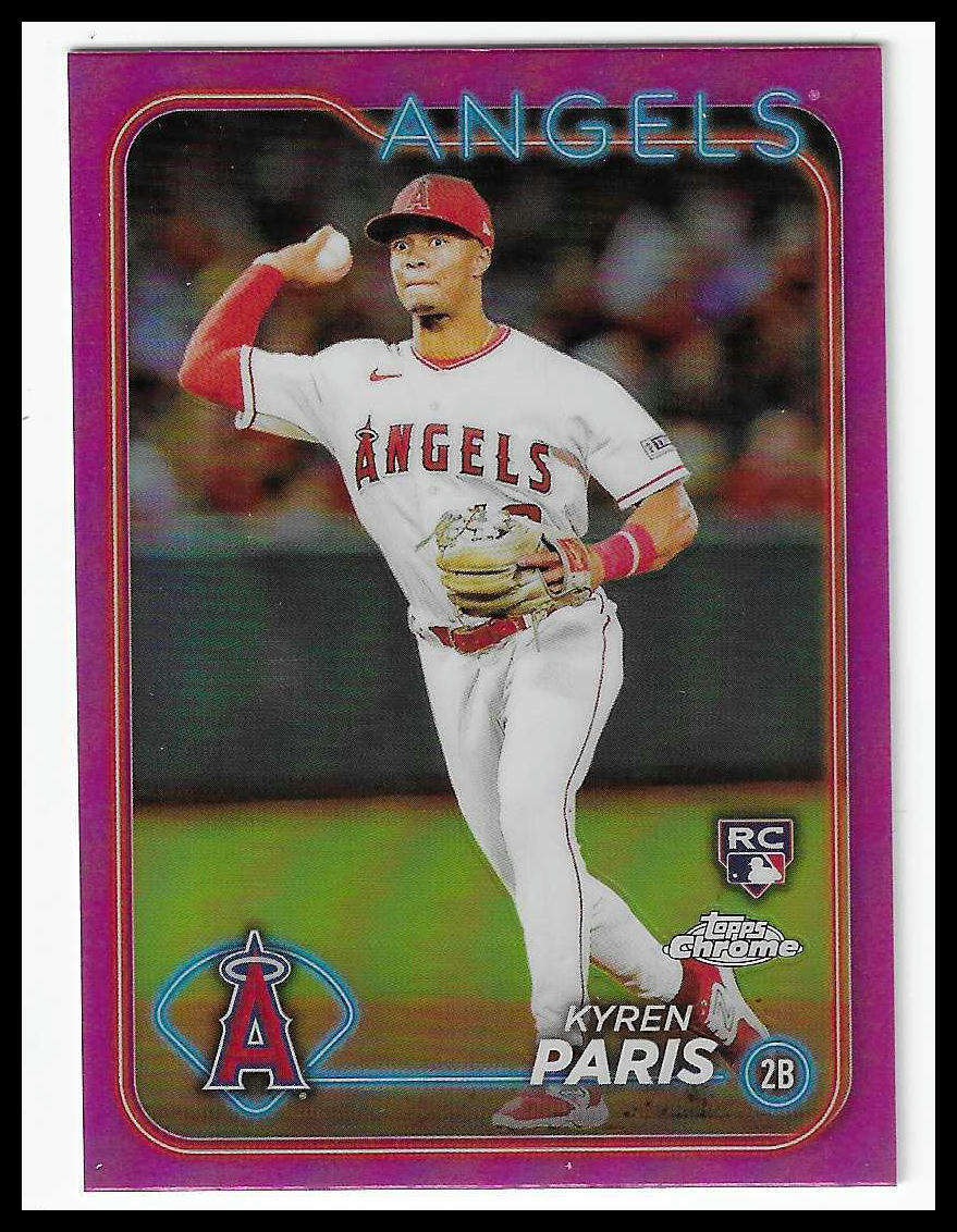 2024 Topps Chrome #151 Kyren Paris Pink Refractor