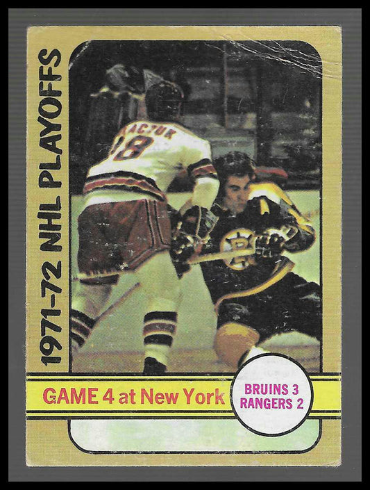 1972-73 Topps #5 1971-72 NHL Playoffs Game 4