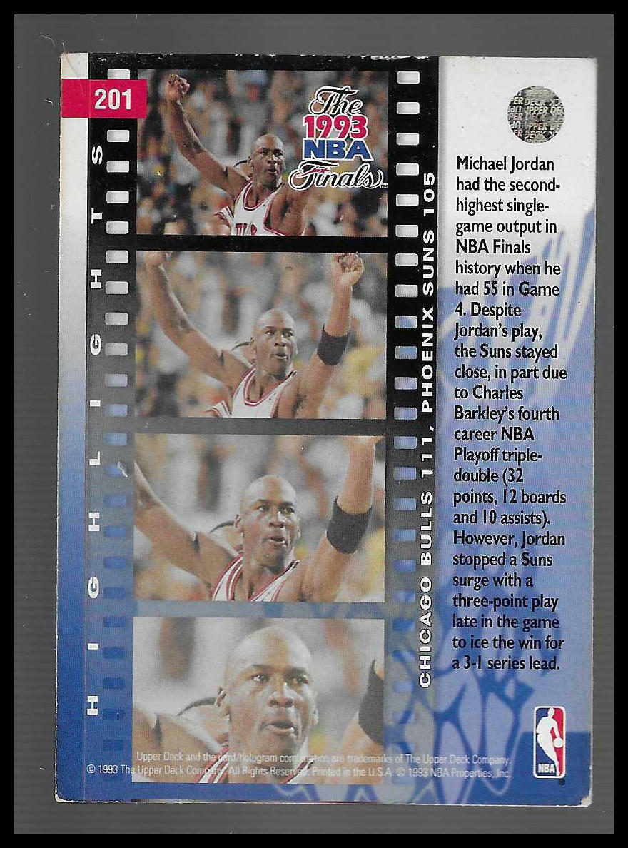 1993-94 Upper Deck NBA Finals Game 4 #201 Michael Jordan