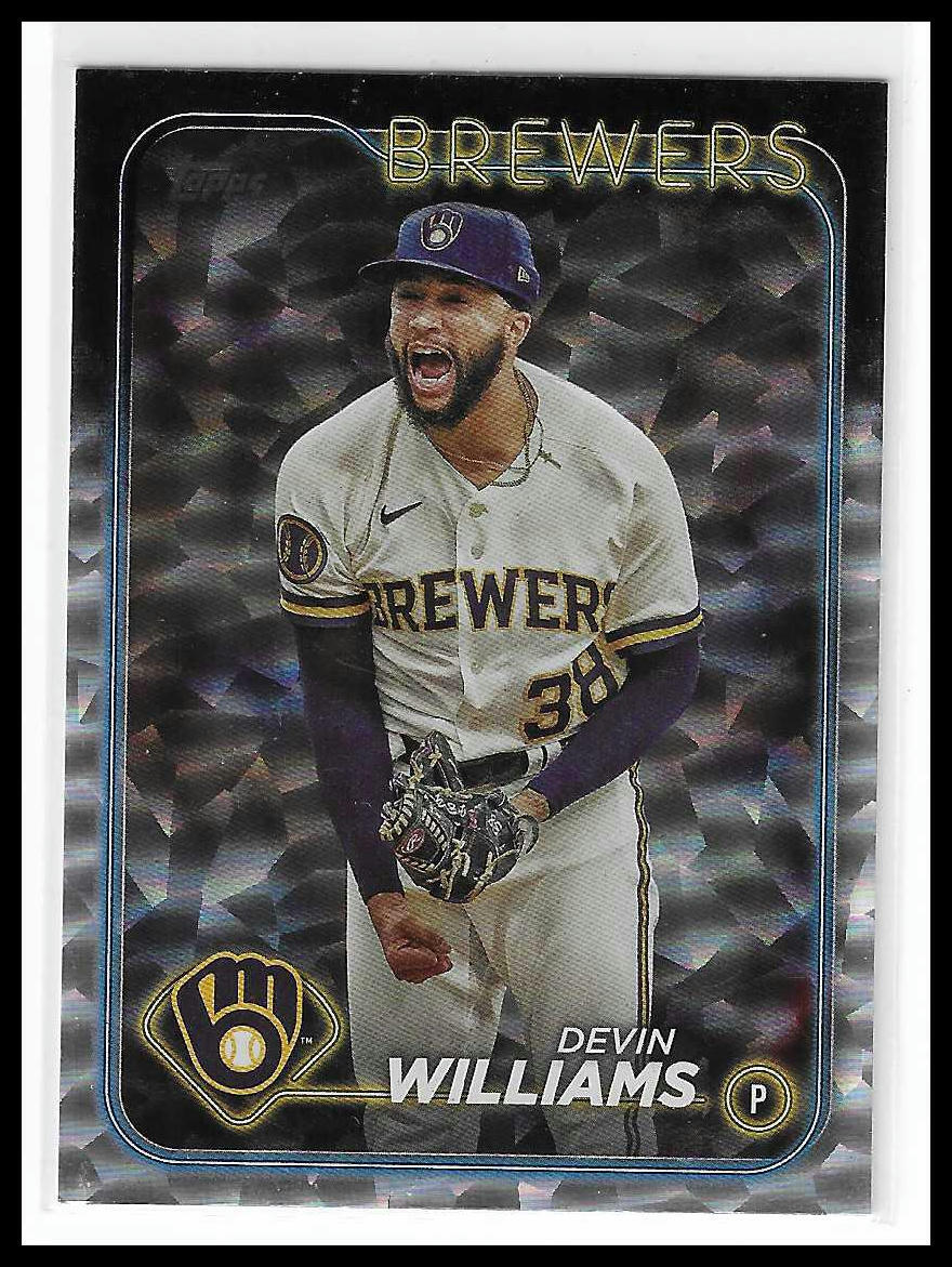 2024 Topps - Silver Crackle Foil #135 Devin Williams Silver Crackle Foil