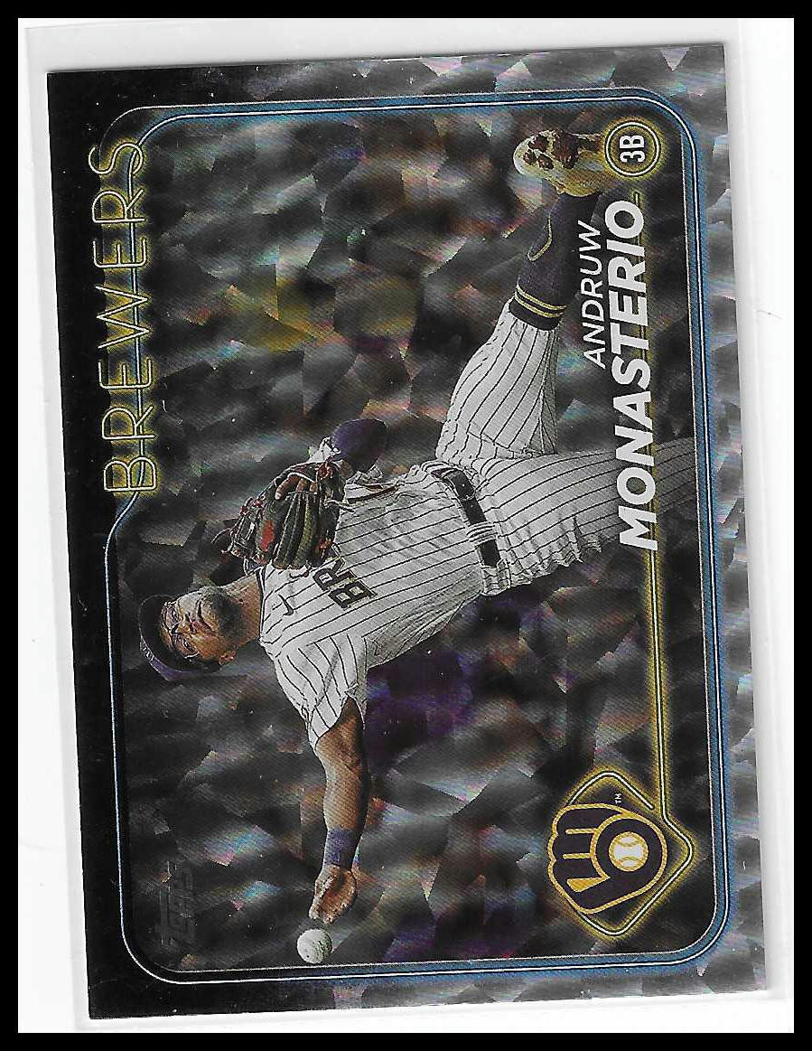 2024 Topps Series One #240 Andruw Monasterio Silver Crackle