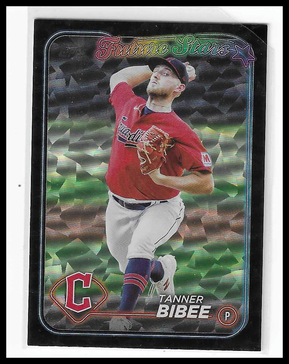 2024 Topps Series Two #437 Tanner Bibee Exclusive Black Crackle