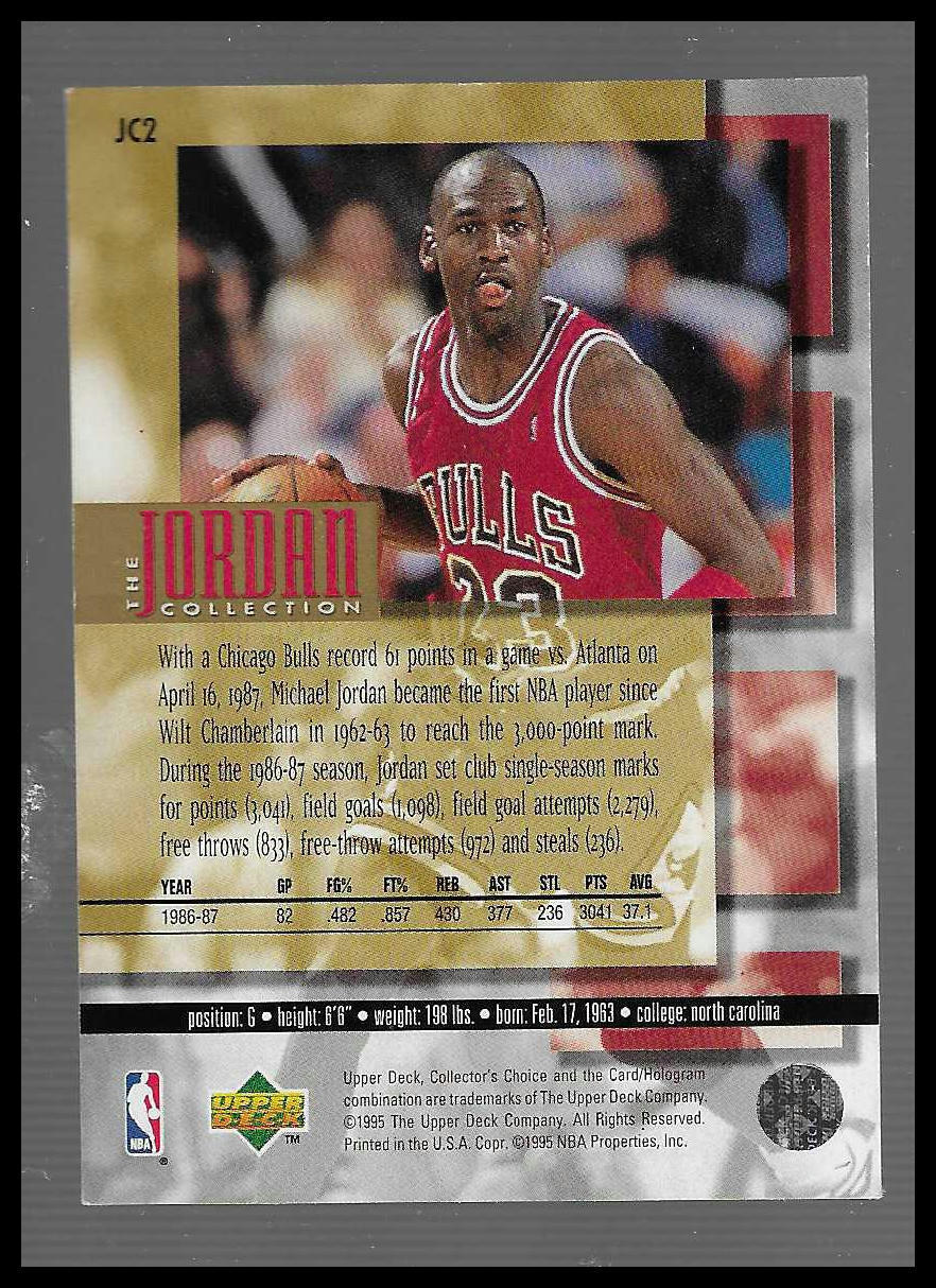 1995-96 Collector's Choice #JC2 Michael Jordan The Jordan Collection