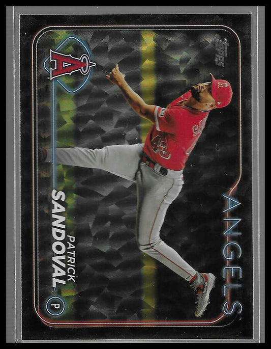 2024 Topps Series 2 #388 Patrick Sandoval Super Box Exclusive Black Crackle