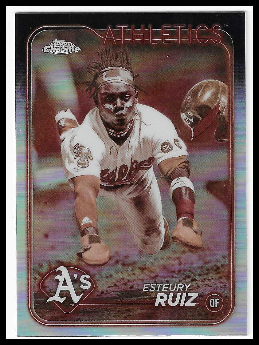 2024 Topps Chrome #241 Esteury Ruiz Sepia Refractor