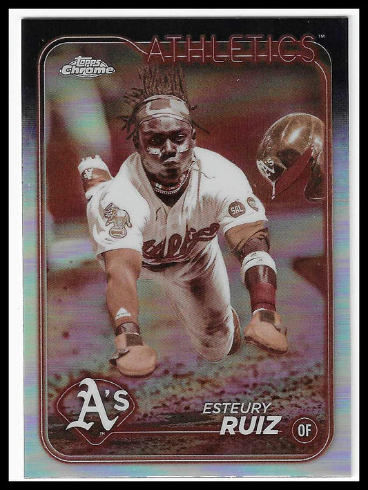 2024 Topps Chrome #241 Esteury Ruiz Sepia Refractor