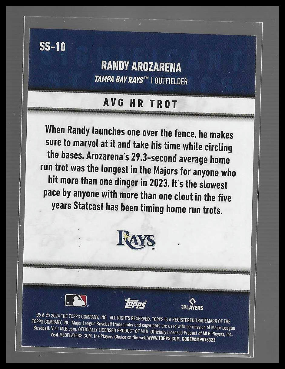 2024 Topps #SS-10 Randy Arozarena Significant Statistics