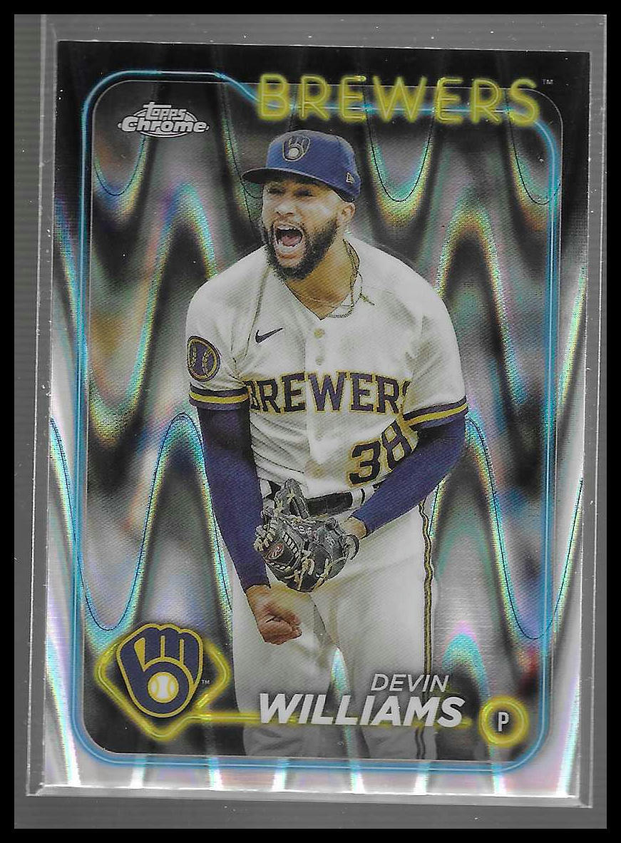 2024 Topps Chrome #103 Devin Williams Sonar Blue Refractor