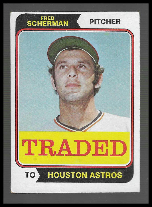 1974 Topps #186T Fred Scherman Traded