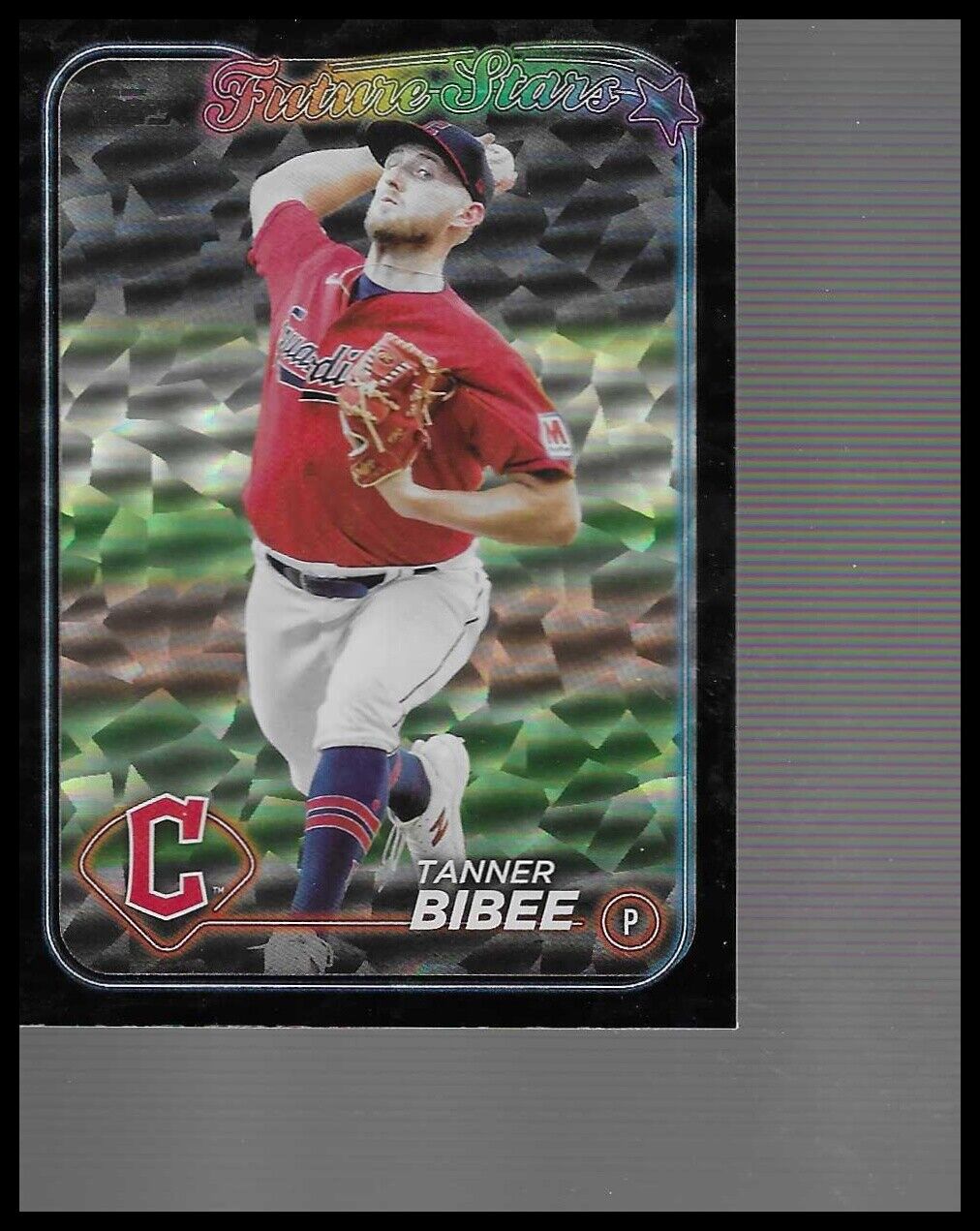 2024 Topps series two Tanner Bibee #437 black foil (rainbow)