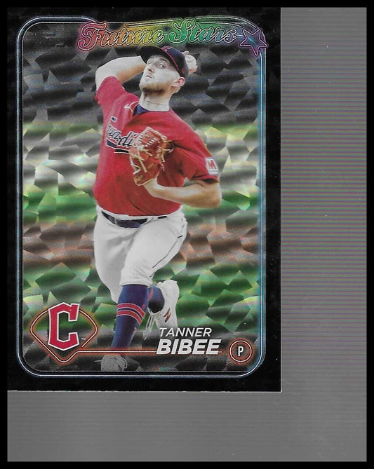 2024 Topps series two Tanner Bibee #437 black foil (rainbow)