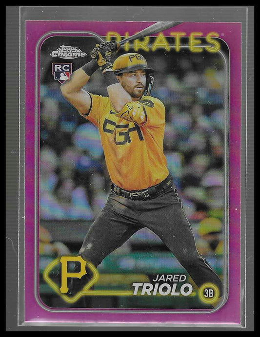 2024 Topps Chrome #281 Jared Triolo Pink Refractor Rookie Card