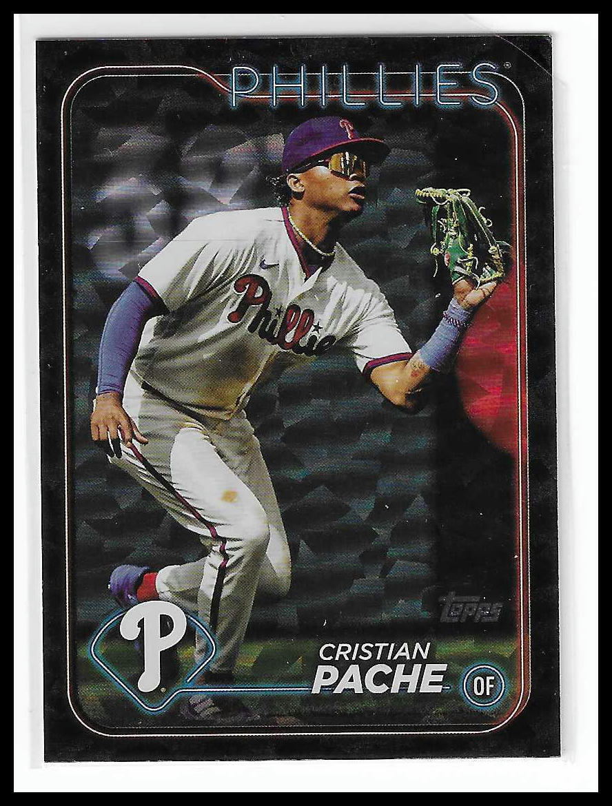 2024 Topps - Series Two #456 Cristian Pache Silver Crackle Foil