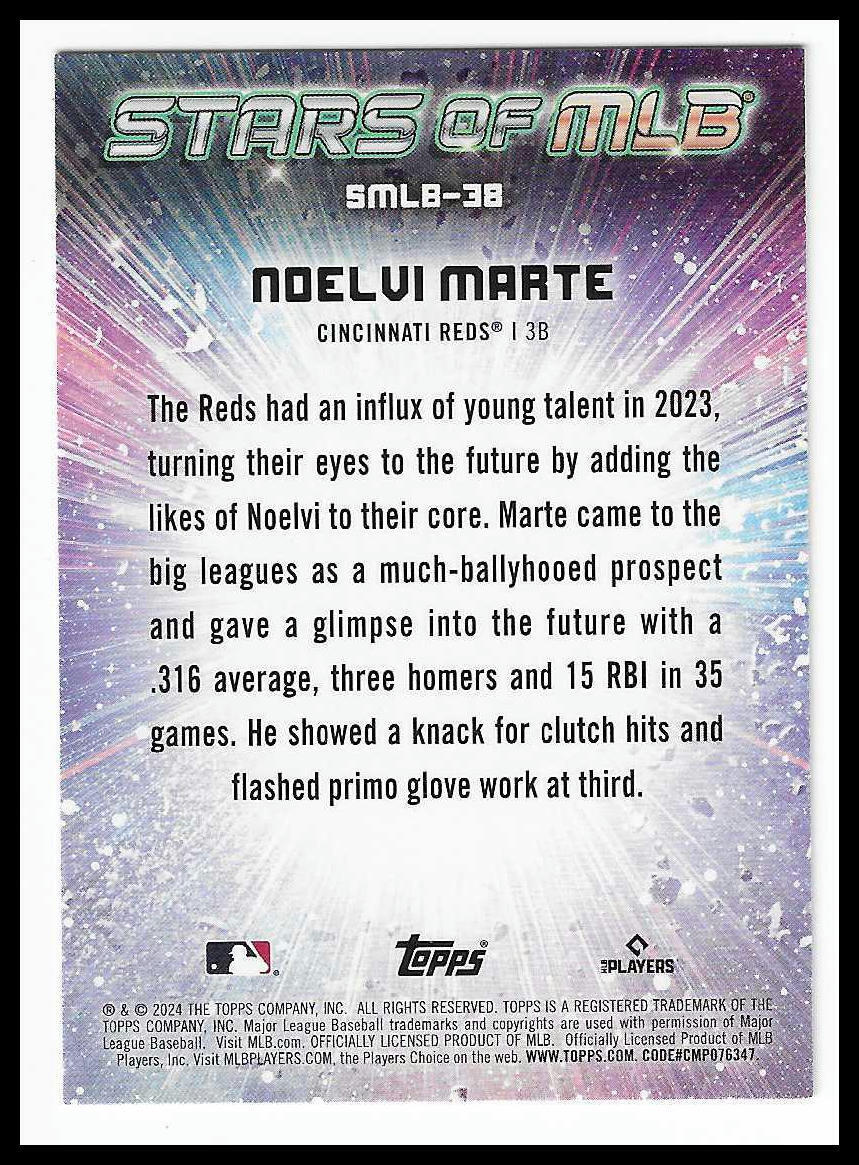 2024 Topps - Stars of MLB #SMLB-38 Noelvi Marte Stars of MLB