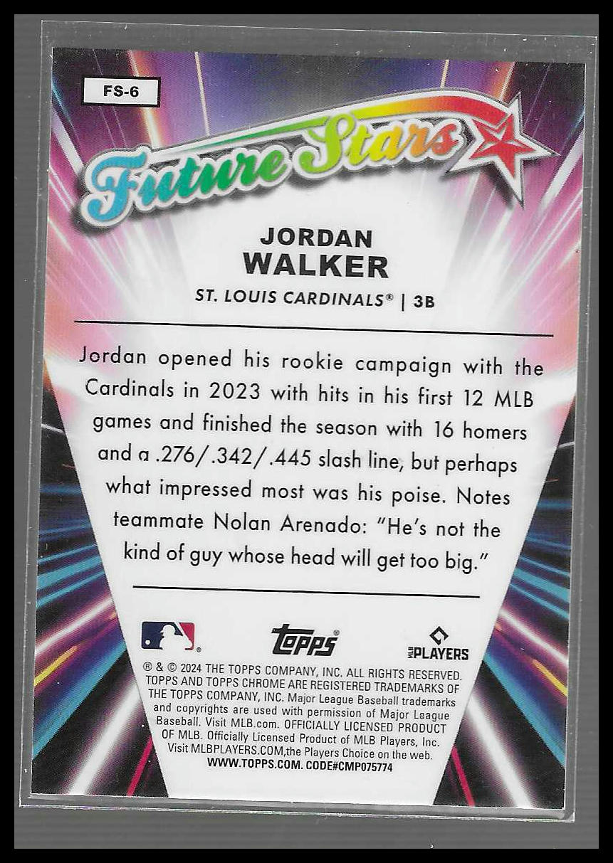 2024 Topps Chrome #FS-6 Jordan Walker Future Stars